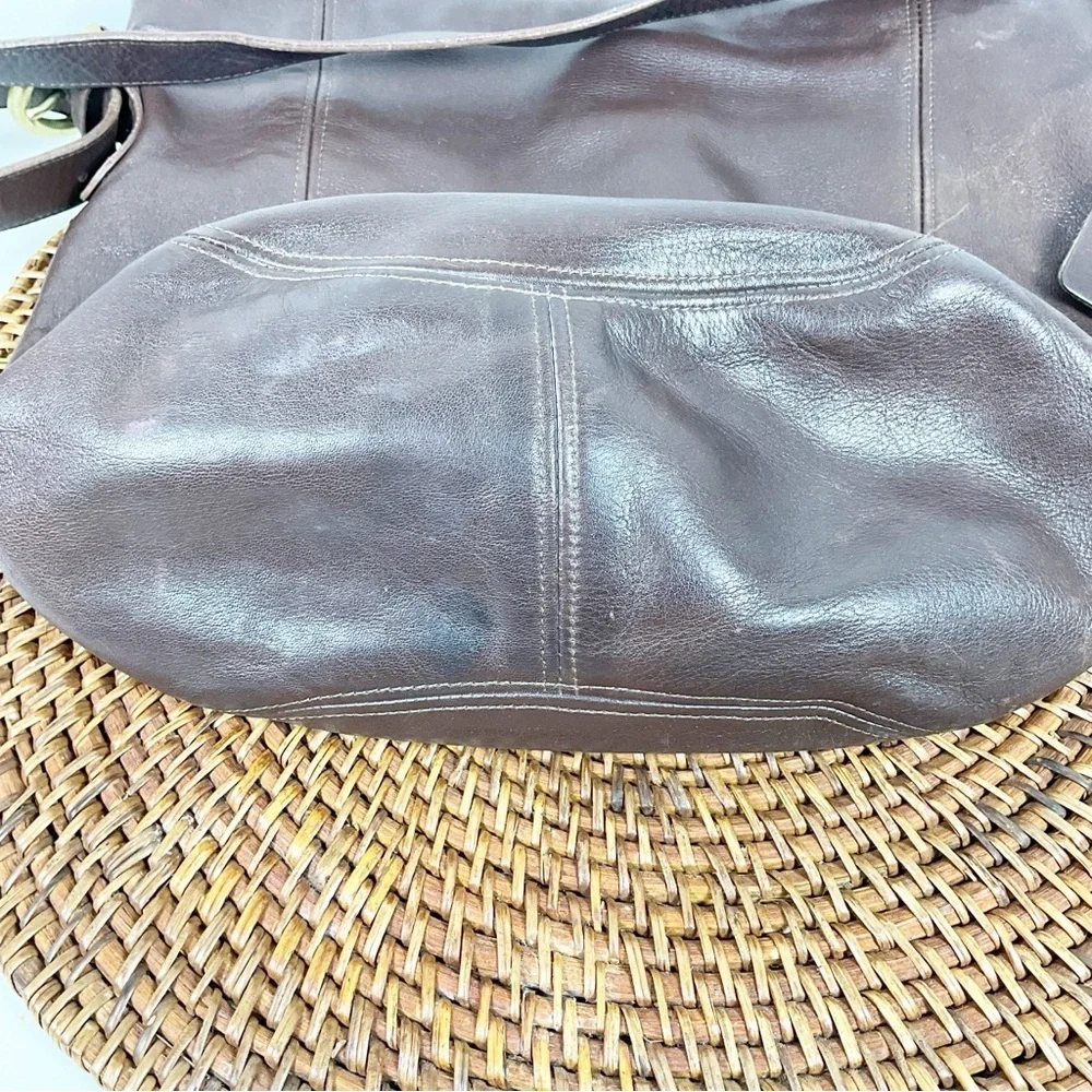 Vintage Coach Bag Purse Brown Leather Y2K Shoulder Bag HOBO